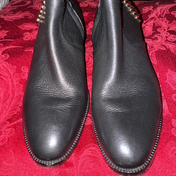 Coach Anklet boots Women’s Black Leather Chain Designer Size 91/2 - Picture 6 of 7